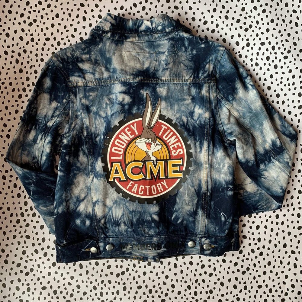 Members Only Bull Denim Looney Toons Jean Jacket